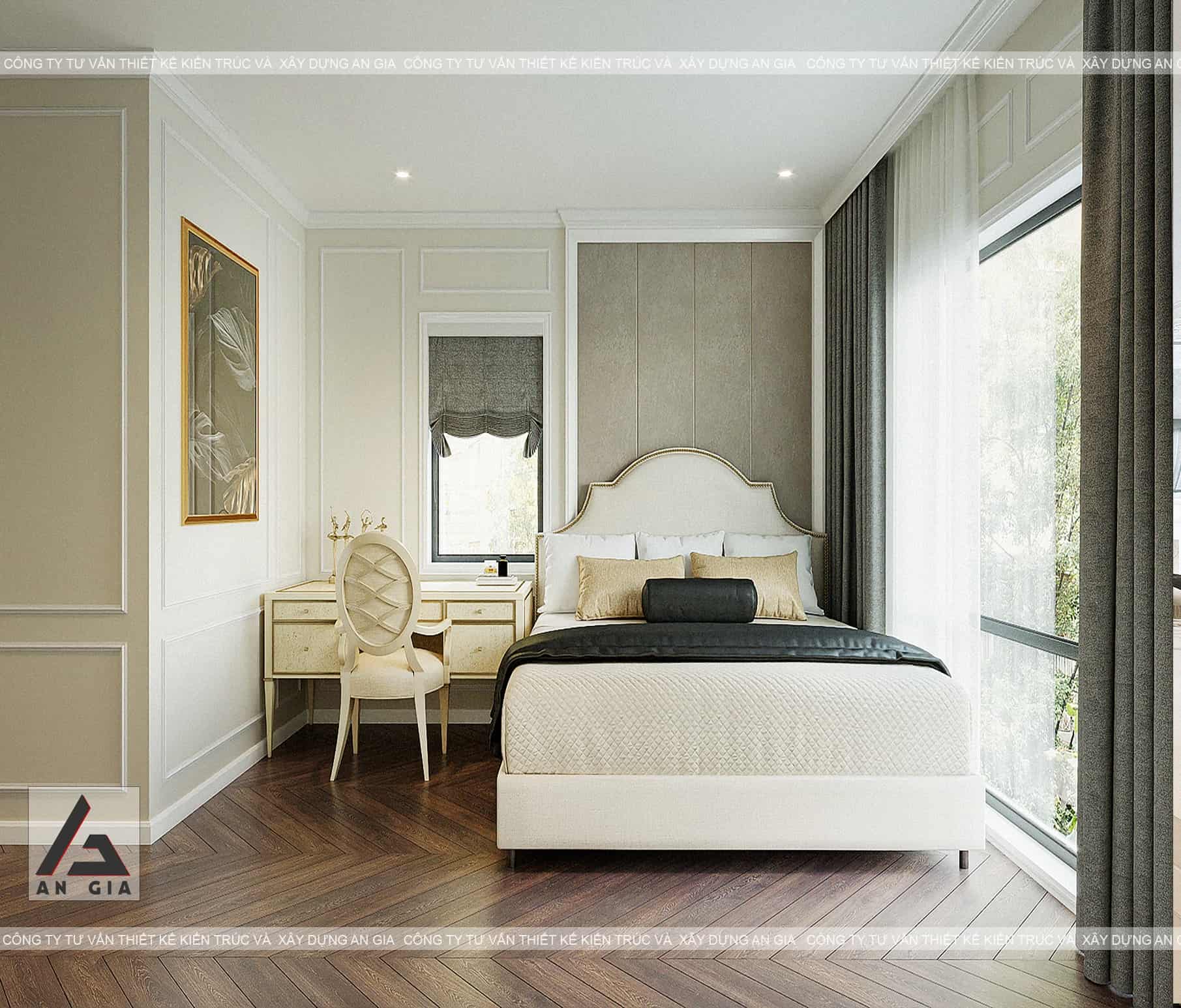 Thi công nội thất phòng ngủ ấm cúng 